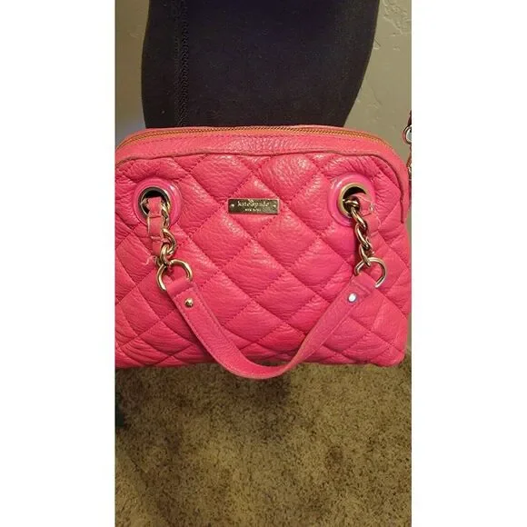 Kate Spade New York Small Georgina Gold Coast Shoulder Bag Hot Pink - Picture 3 of 10